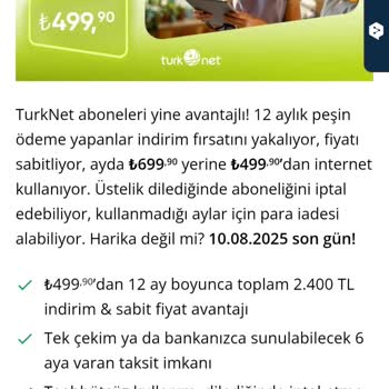Peşin Ödediğim Abonelik Ücretinin İadesi Yapılmıyor