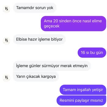 Sipariş Verilen Elbisenin Zamanında Gönderilmemesi Ve İletişim Sorunu