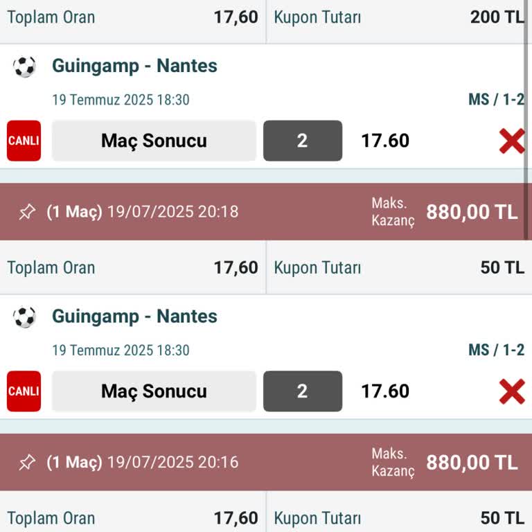 Nesine Uygulamasında Değişen İstatistik Verileriyle Mağduriyet Yaşadım