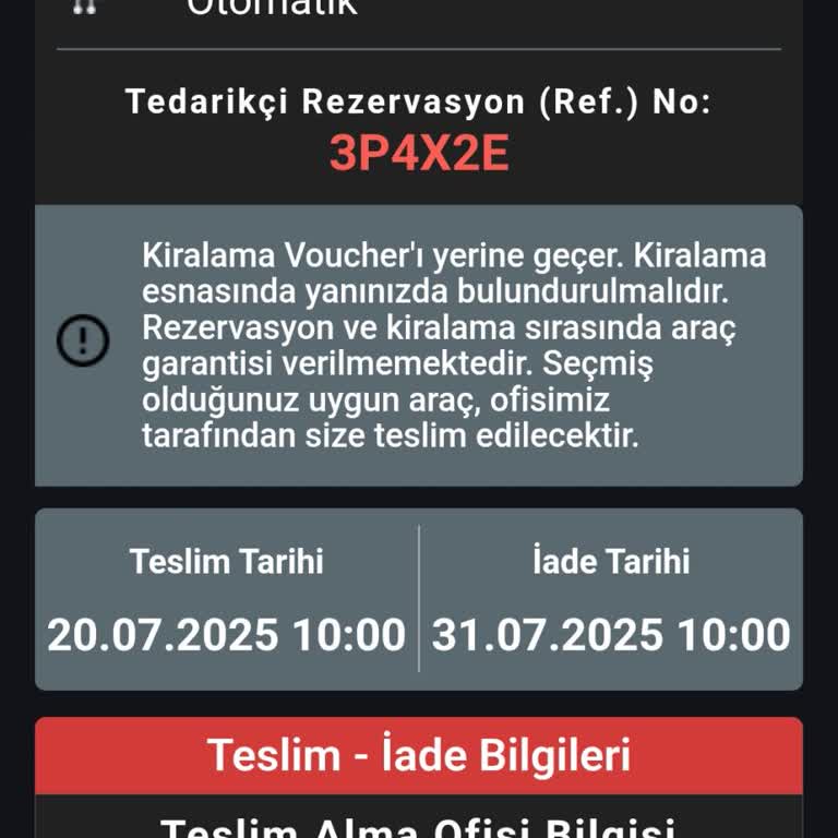 Araç Teslimatında Yanlış Rezervasyon Ve Müşteri Hizmetlerinde İlgisizlik