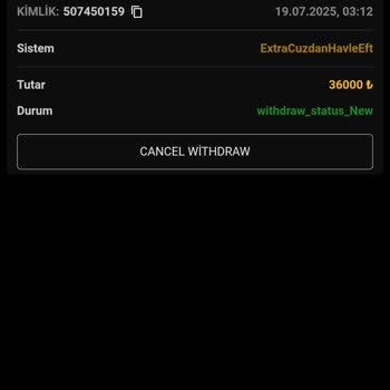 Çekim Talebim Sonrası Destek Ve İletişim Sorunu Yaşıyorum