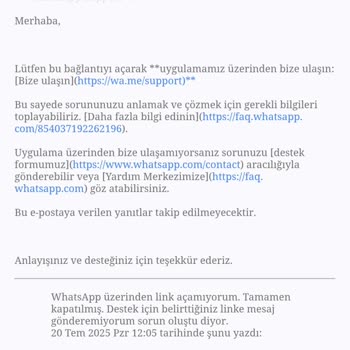 WhatsApp Hesabım Haksız Yere Kapatıldı, Destek Alamıyorum!