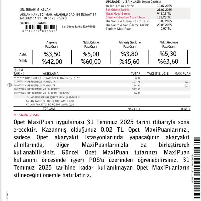 Yıllık Kart Aidatı Kesintisi Ve Sözleşmeye Ulaşamama Sorunu