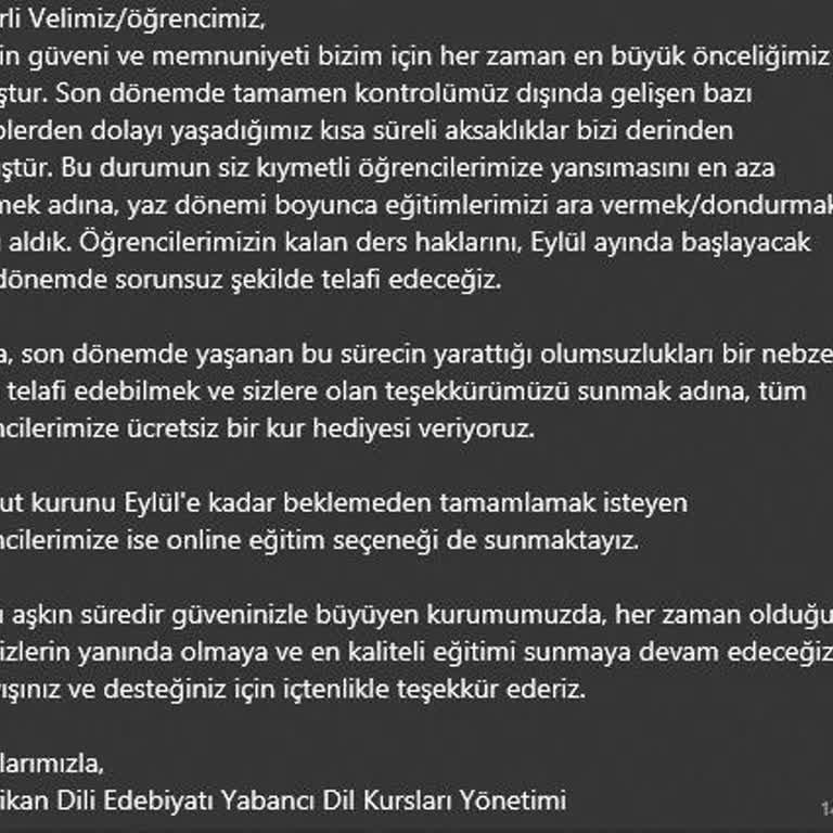 Kursum Askıya Alındı, İade Talebime Dönüş Yapılmıyor!