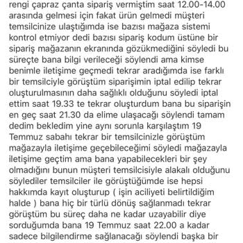 Siparişlerim İptal Edildi, Yetersiz Müşteri Hizmetiyle Karşılaştım
