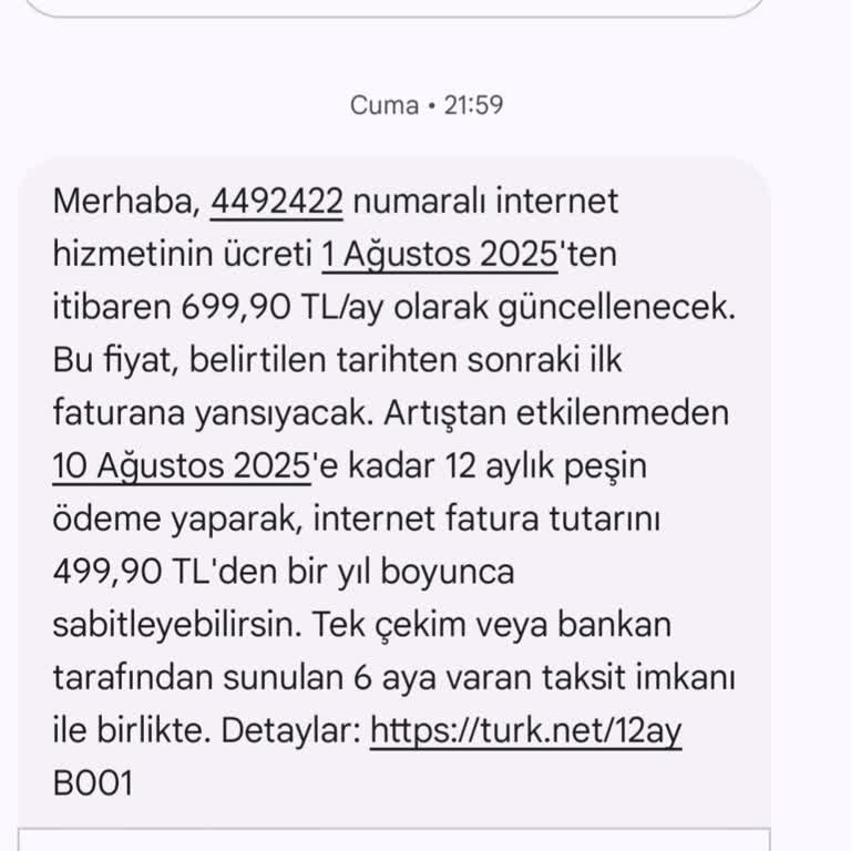 Söz Verilen Fiyat Artışı Ve İlgisiz Müşteri Temsilcisi