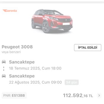 Garenta Rezervasyonum Olmasına Rağmen Araç Temin Edilmedi Ve Alternatif Sunulmadı