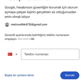Google Hesaplarımın Ele Geçirilmesine Karşı Destek Alamıyorum!