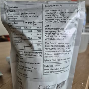 Carrefour Ceviz Paketinden Saç Çıktı Ve Kötü Koku Vardı, Diğer Ürünleri Açamadık