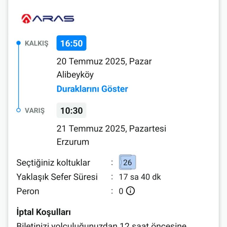 Aras Turizm Otobüs Kalkış Noktası Son Anda Değiştirildi, Mağdur Oldum