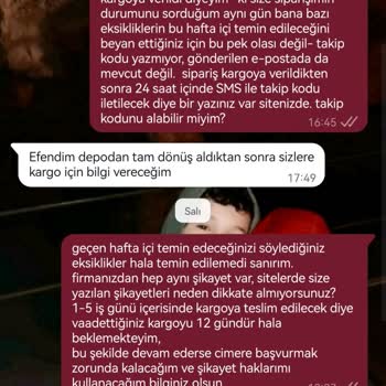 Siparişim Gönderilmedi Eksik Ürünler Hakkında Yanıltıcı Bilgi Veriliyor