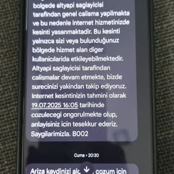 Sürekli Değişen Çözüm Süreleri Ve Uzayan İnternet Kesintisi Mağduriyeti