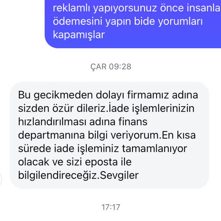 İki Aydır Bekleyen İade Ve Cevapsız Müşteri Desteği