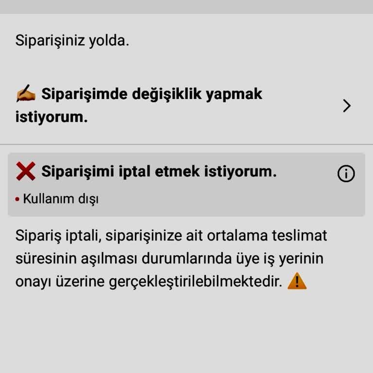 Siparişimi İptal Edemiyorum Paramı Geri Alamıyorum