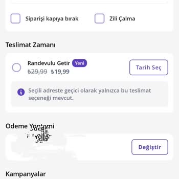 Getirde Sepette Ve Ödeme Sırasında Fiyat Farkı Sorunu