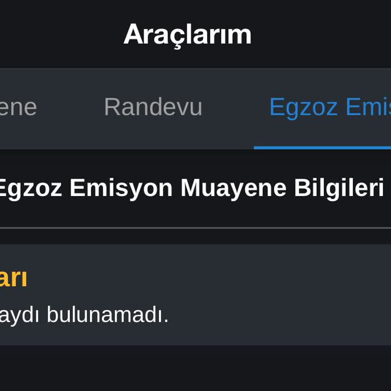 Egzoz Emisyon Kaydının Sistemde Görünmemesi Ve Yanıltıcı Bilgi
