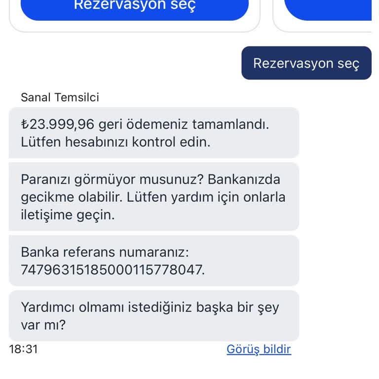 Hotels.com İade İşlemi Gerçekleşmedi Ve Müşteri Hizmetlerine Ulaşılamıyor