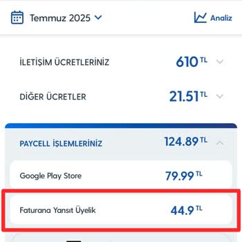 Bilgim Dışında Yapılan 'Faturana Yansıt' Üyeliği Ve Haksız Ücret Yansıtılması