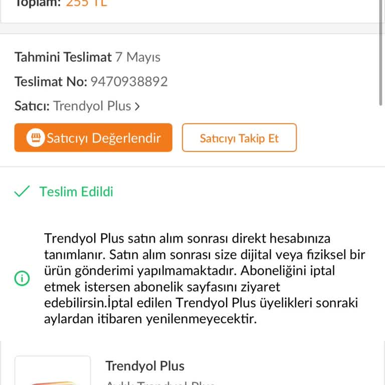 Trendyol Plus Üyelik Kodlarına Erişim Sorunu Ve Yetersiz Destek