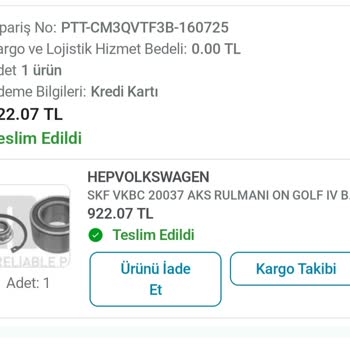 Epttavm Yanlış Marka Ürün Gönderimi Ve İade Sürecinde Sorun