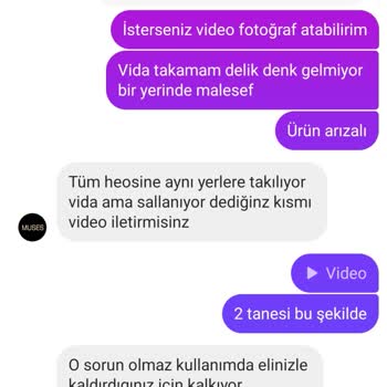 Eksik Vida Ve Defolu Ürüne Yetersiz Çözüm