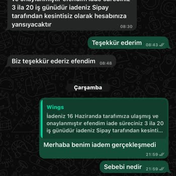 İade Edilen Ürün İçin Ücret İadesi Yapılmıyor