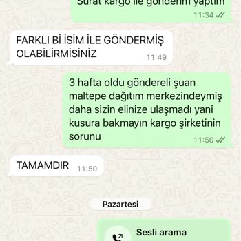 Kargomun Kaybolması Ve Yetersiz Müşteri Hizmeti