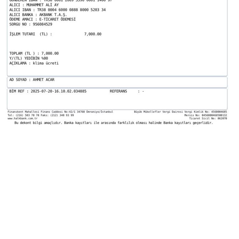 FAST İşlemi İptali Talebim Gerçekleşmedi