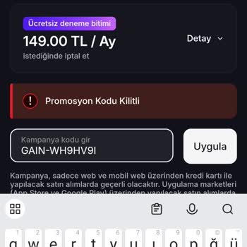 Promosyon Kodu Kilitli Uyarısı Nedeniyle Üyelik Tamamlanamıyor