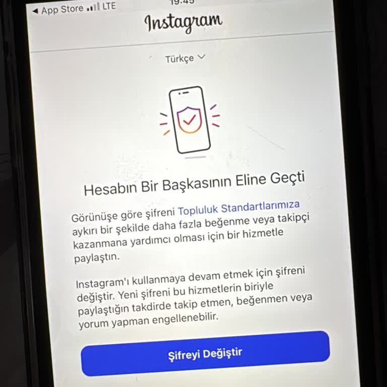 Instagram Hesabım Sebepsiz Yere Kısıtlandı Ve Başkasının Eline Geçtiği Yazıyor!