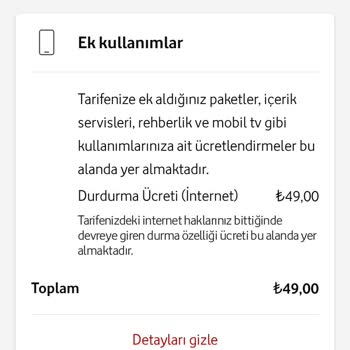 Vodafone'da Ücretsiz Durma Özelliği Faturama Yansıtıldı, Sorunum Çözülmedi