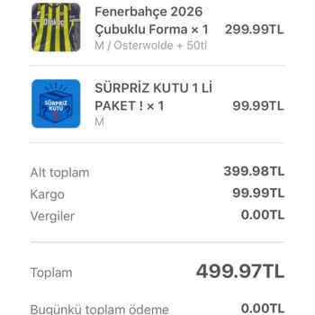 Beklentimi Karşılamayan Fenerbahçe Forması Alışverişi