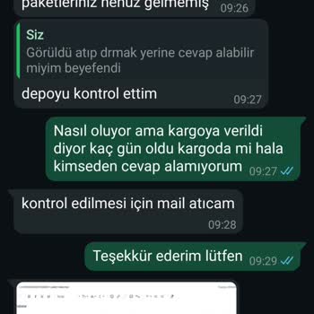 Bir Aydır Eksik Ürünlerim Teslim Edilmedi