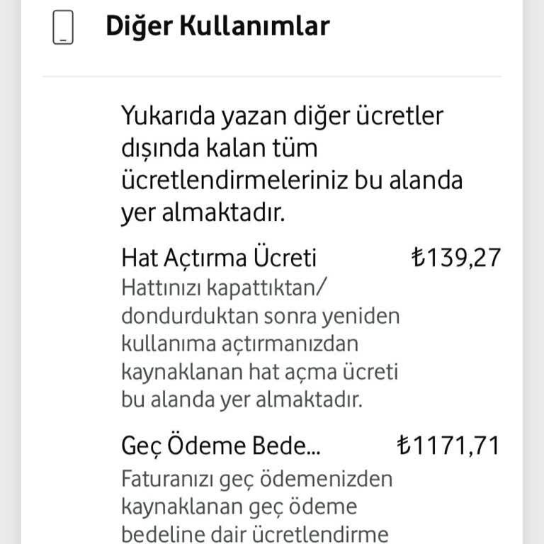 Faturaya Ek Cihazda Yüksek Gecikme Ve Koruma Bedellerinin Açıklanmasını İstiyorum