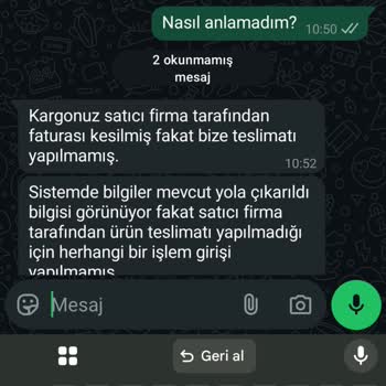 Kargoya Verilmiş Gösterilen Ürün Teslim Edilmedi, Satıcı Ve Hepsiburada Mağduriyeti Gidermiyor