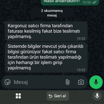 Kargoya Verilmiş Gösterilen Ürün Teslim Edilmedi, Satıcı Ve Hepsiburada Mağduriyeti Gidermiyor