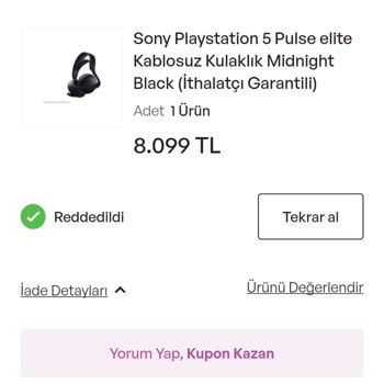 Açılmış Ve Yıpranmış Ürün İçin İade Sorunu Yaşadım