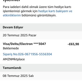 Amazon Hesabımda Bilgim Dışında Yapılan Alışveriş Ve Yetersiz Destek