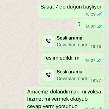 Siparişim Ne Geldi Ne Ücreti İade Edildi, Ulaşamıyorum