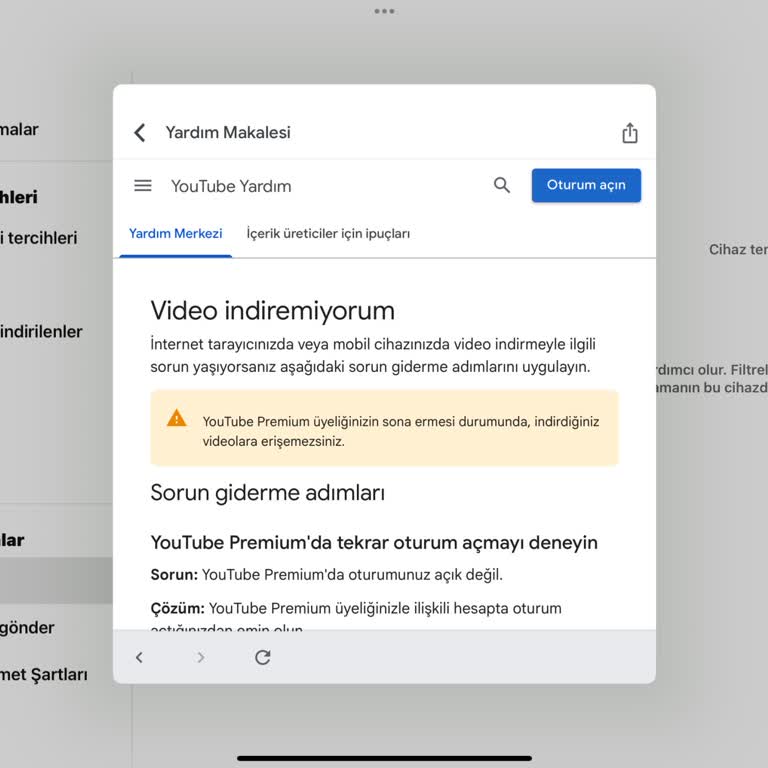Youtube Premium'da Video İndirme Ve Destek Sorunu