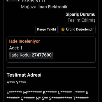 İade Edilmeyen Ürün Ve Satıcıya Ulaşılamama Sorunu