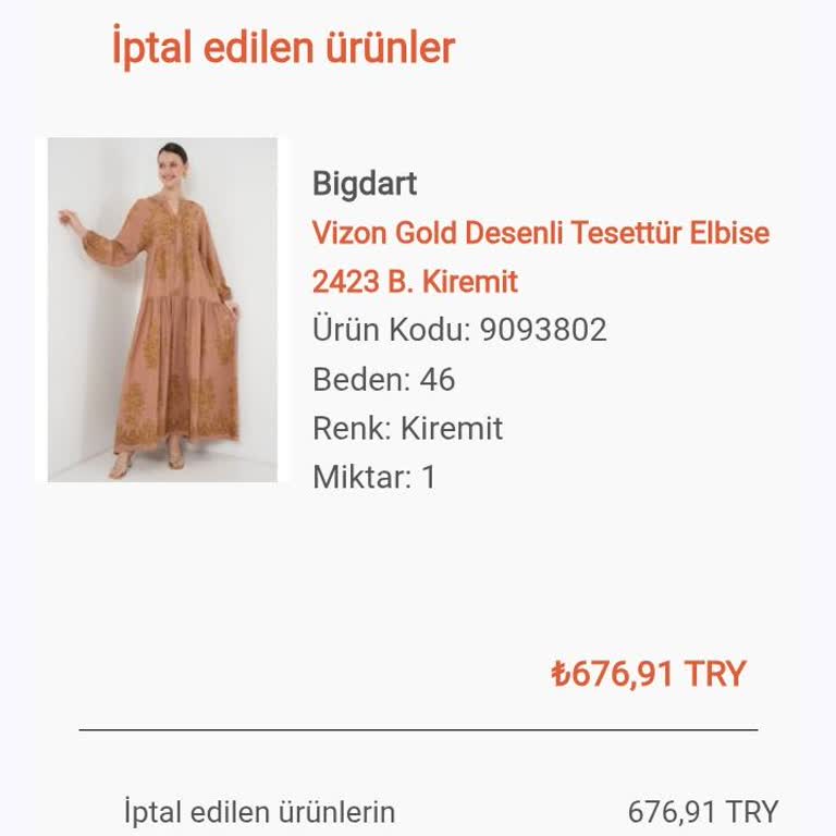 İptal Edilen Elbisenin Ücreti İade Edilmiyor, Müşteri Hizmetleri Yanıtsız