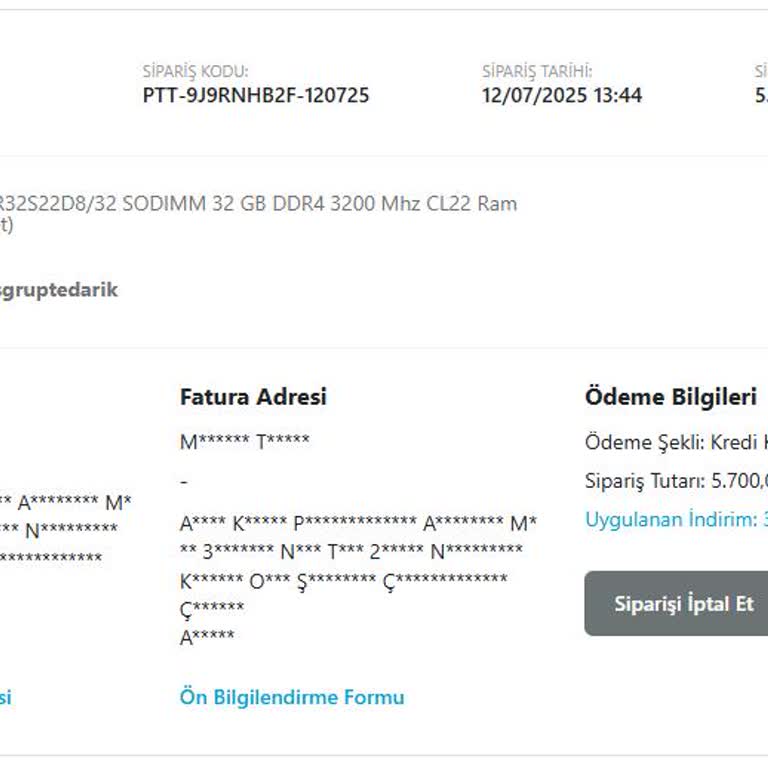 Kargoya Verilmeyen Ürünler Ve İletişimsizlik Sorunu