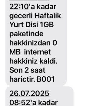 Aynı Anda Üç Yurtdışı Paketi Faturama Yansıtıldı Müşteri Hizmetleri Çözüm Sunmuyor