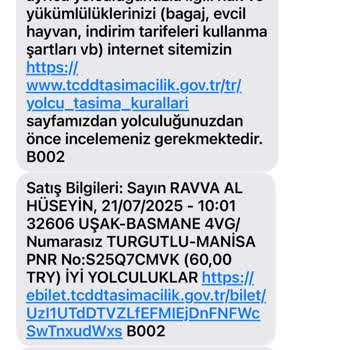 Adıma Olmayan Bilet İçin Mesaj Geldi, Kişisel Bilgilerim Kullanılıyor Olabilir
