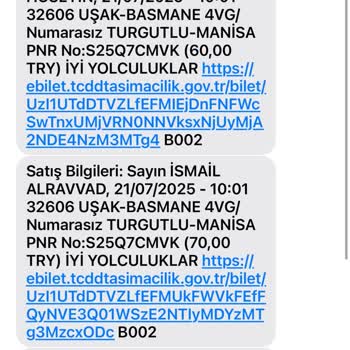 Adıma Olmayan Bilet İçin Mesaj Geldi, Kişisel Bilgilerim Kullanılıyor Olabilir