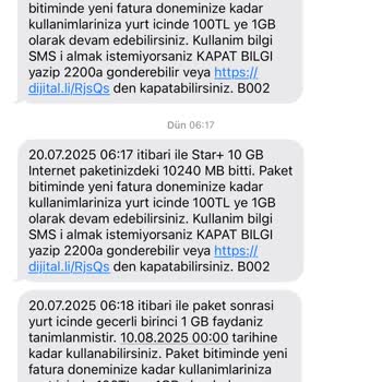 Gece Saatlerinde Habersiz Ek İnternet Paketleri Ve Fatura Mağduriyeti
