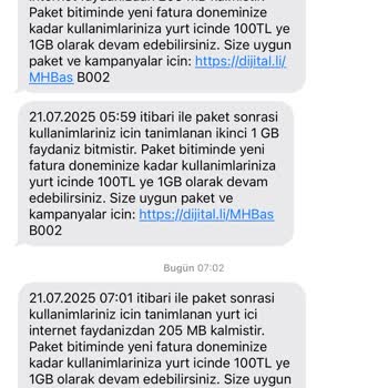 Gece Saatlerinde Habersiz Ek İnternet Paketleri Ve Fatura Mağduriyeti