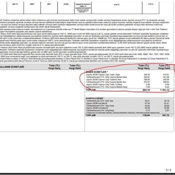 Taahhüt Sonunda Bilgilendirme Yapılmadan Cayma Bedeli Yansıtıldı