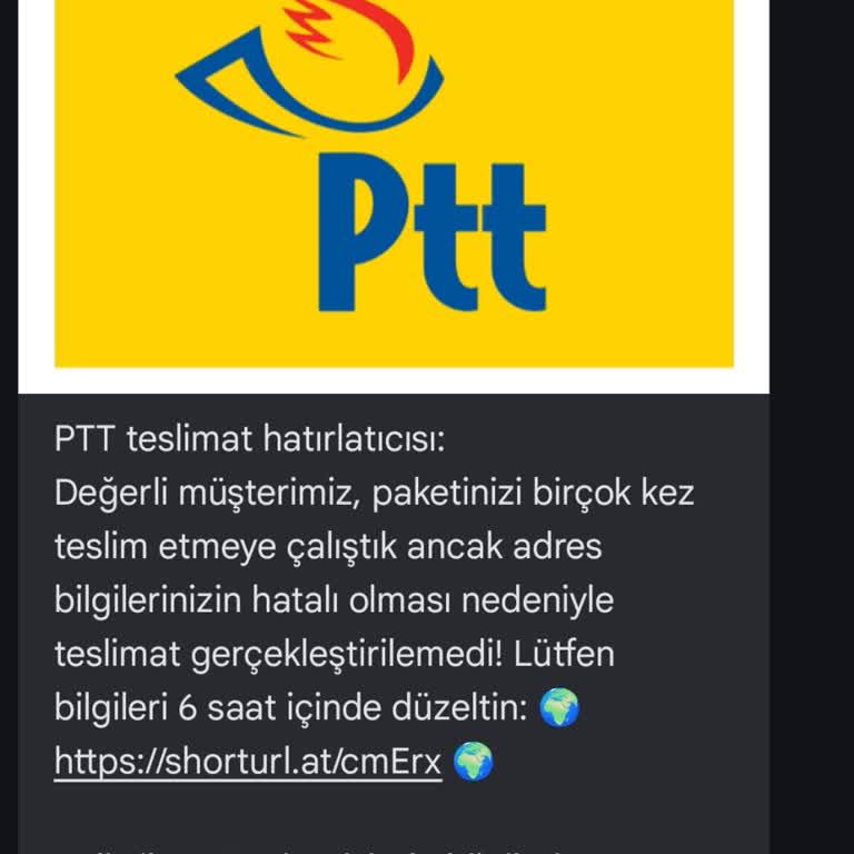 Olmayan Kargo İçin SMS